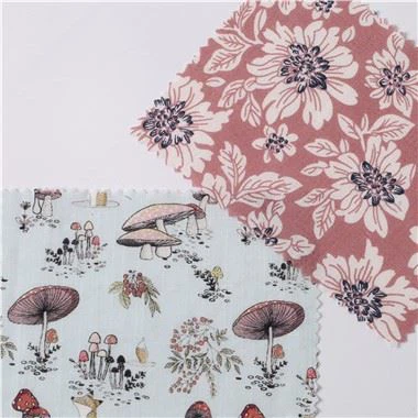 Painettu puuvillasekoitekangas